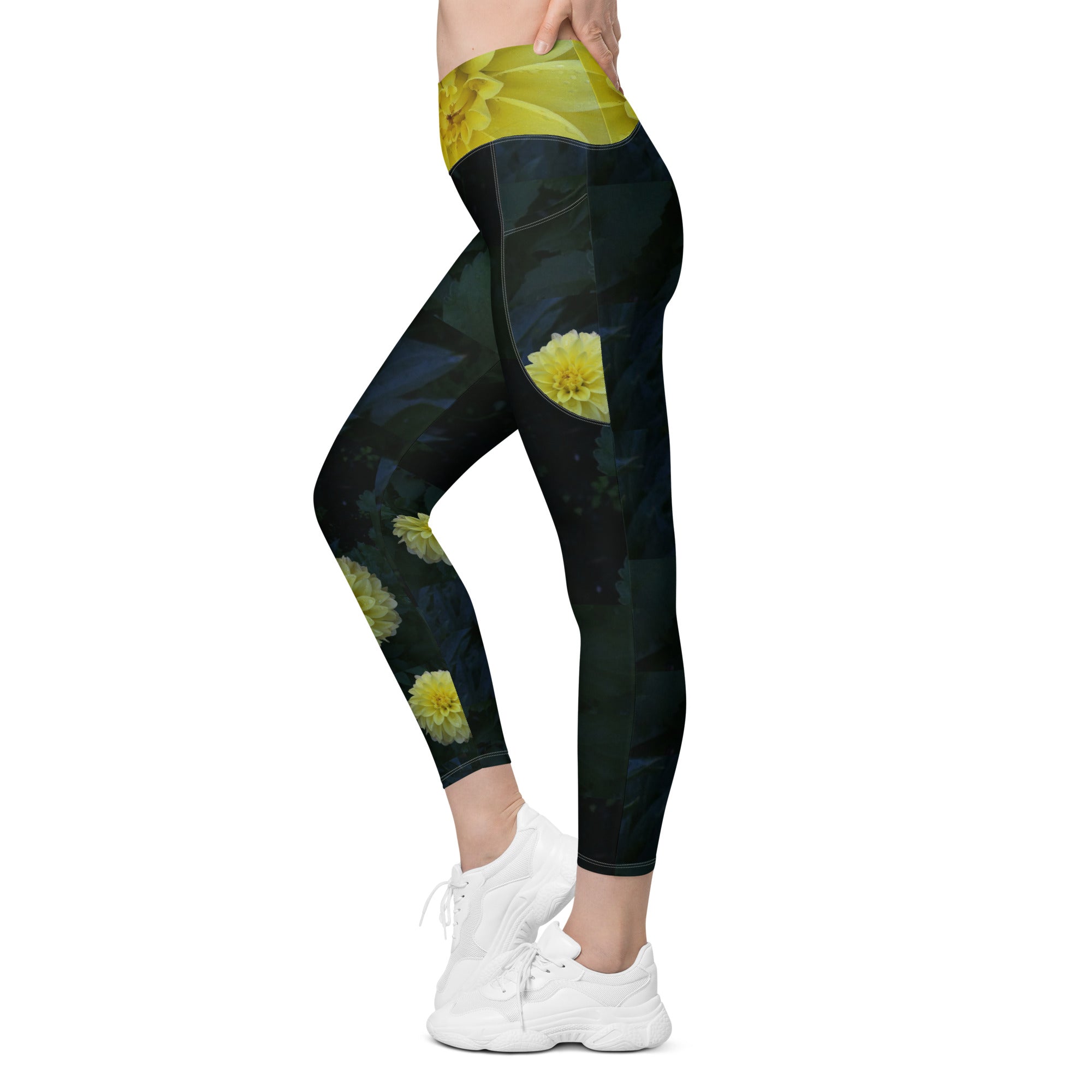 Emerald Green Activewear Leggings with Pockets. Workout leggings. Yoga or Dance Leggings. WickedYo.